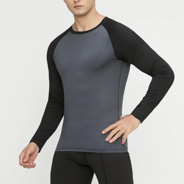 Men's Running T-shirts Sport Top Breathable Long Sleeve Gym Clothing Fitness Tight Quick Dry