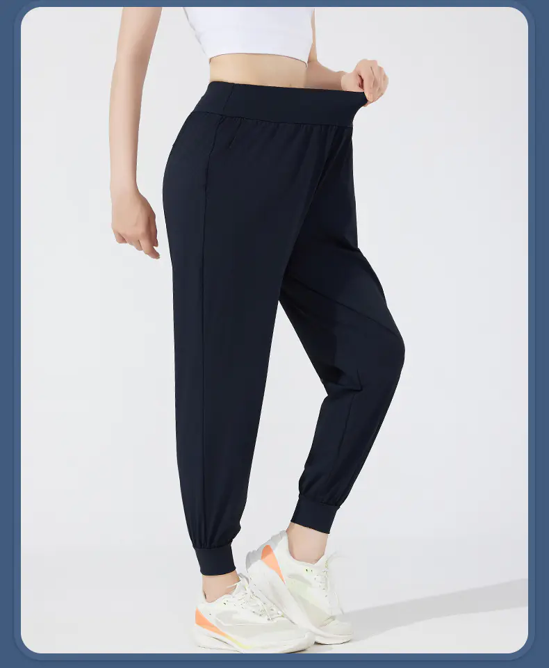 Spring and summer loose moisture-wicking mid-waist women's casual leggings slimming loose running training fitness pants - Image 6