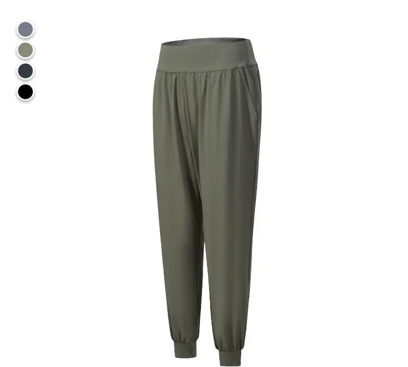 Spring and summer loose moisture-wicking mid-waist women's casual leggings slimming loose running training fitness pants - Image 5